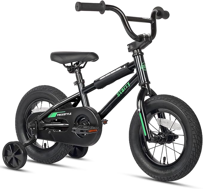 12 14 16 18 Inch Kids Bike BMX Style Bicycle with Training Wheels Coaster Brake for 1-10 Years Old Toddlers Boys Girls Multiple Colors