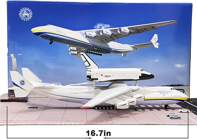 1:200 Scale AN225 Model Airplane,Openable Cabin, 17-inch Length, Resin Aircraft Model Toy for Gifts and Collections (an225-3)