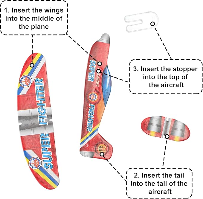 Libima 144 Pcs Foam Airplanes Toy for Kids Bulk Glider Planes Outdoor Flying Toys Airplane Party Favors Individually Wrapped Foam Plane Kit for Birthday Party Carnival Classroom Prizes