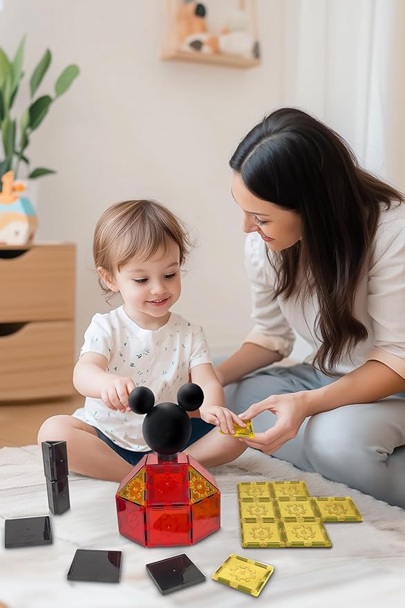 Tytan Official Disney Licensed Mickey Mouse Clubhouse Magnetic Tile Set – 37-Piece