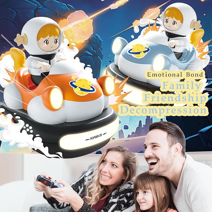 2Pcs Remote Control Cars Toys, Rechargeable RC Speed Bumper Cars, Mini Remote Controlled Ejector Vehicles for Kids Ages 3-8 with Parental Guidance, Birthday Toy Gifts for Toddler Child Teen