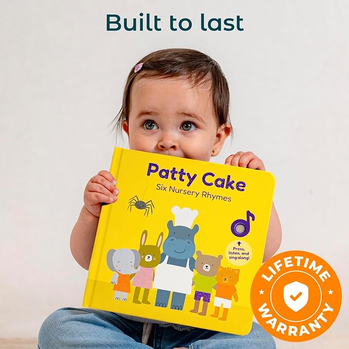 Cali's Books Patty Cake Nursery Rhymes - Interactive Books for 1 Year Old, Sound Book for Toddlers 1-3, Perfect 1 Year Old Girl, Musical Book for Toddlers, 6 Favorite Songs