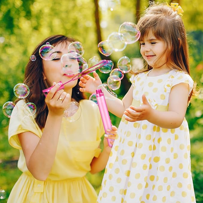 Bubble Wand, 60 Pcs Bubble Wands Bulk in 6 Colors, Bubble Party Favors for Kids, Summer Toys, Indoor Outdoor Activity, Themed Birthday, Wedding, for Girls & Boys