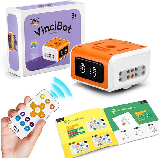 VinciBot Robotics for Kids Ages 8-12, Scratch&Python Programmable Robot with AI Function for Teens School Grade 3-7, Educational STEM Coding Robot Kit for Boys & Girls, Ages 8+