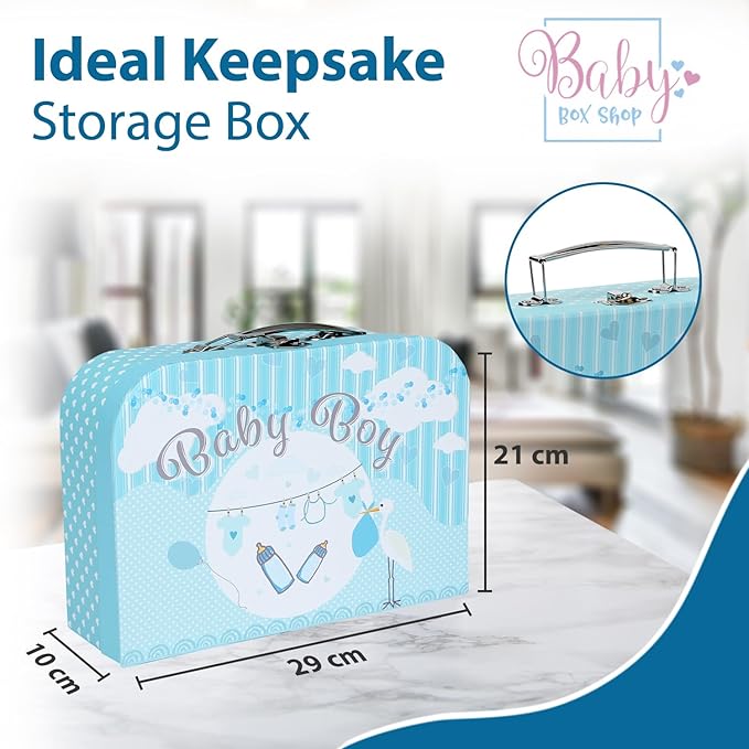 Baby Box Shop Baby Shower Gifts Boy - 12 pcs Newborn Essentials for New Born Baby Boy Gifts - New Baby Boy Gifts Set, Newborn Baby Boy Hamper Gift for Baby Boy - Newborn Baby Boy Gifts Set - Blue