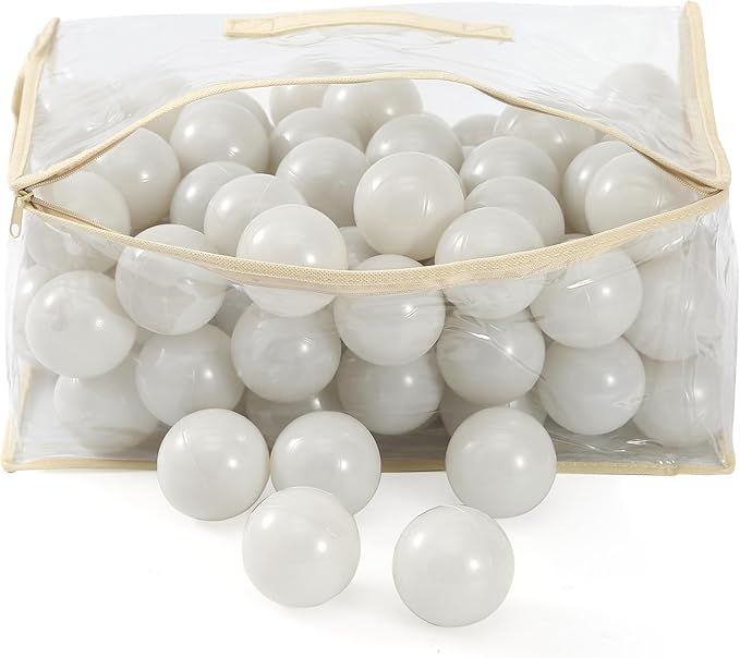 MoonxHome Ball Pit Balls for Toddlers, BPA Free Crush Proof Plastic Toy Balls for Ball Pit, Children's Pool Water Toys, Macaron Ocean Balls for Play Tent 2.15 Inch Pack of 100…