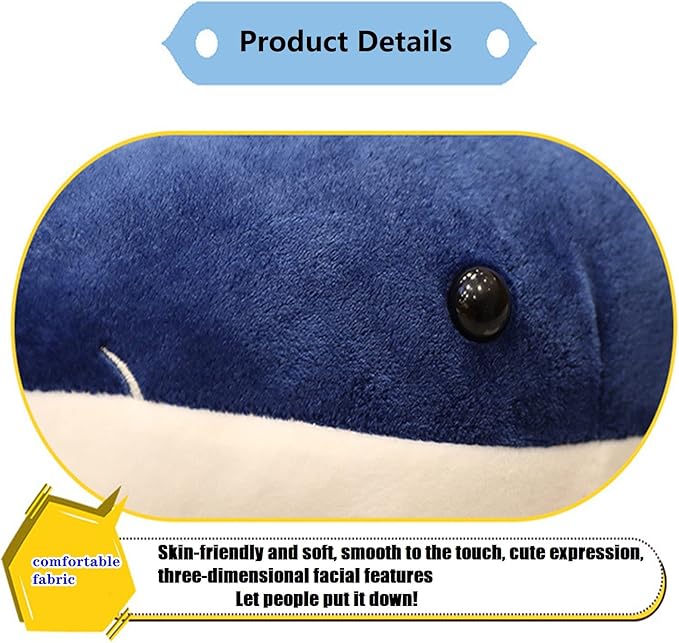 Tiny Heart Shark Plush Toys Stuffed Animal 35inch Super Soft Great Shark Whale Giant Dolls Pillow Cute Kids Birthday Gift Home Decorations Bedroom Boys Girls