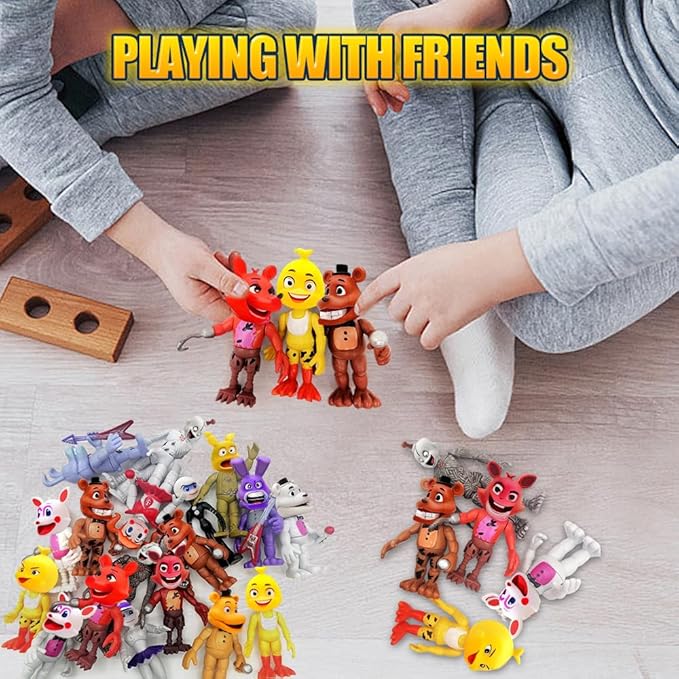 Action Figure Toy, 18 Pcs Game Figures Toys, Movable Joints Toys Dolls, Collectible Figure Gifts for Kids, Colourful