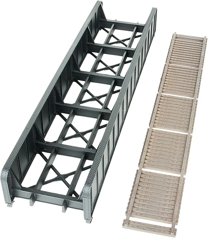 Walthers Trainline Cornerstone HO Scale Model 70' Single-Track Railroad Through Girder Bridge - Kit