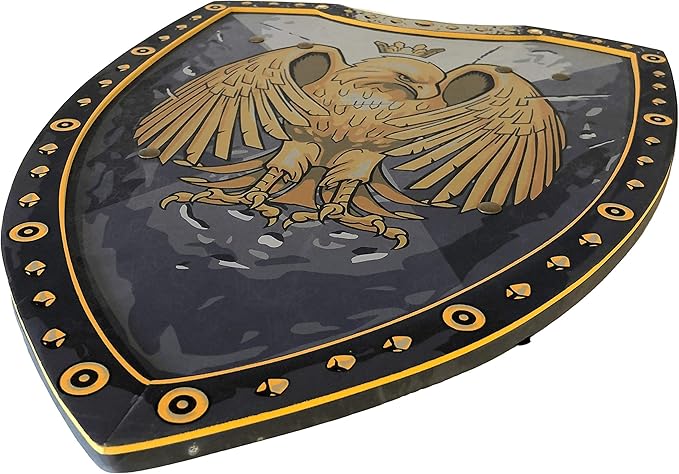 Liontouch - Golden Eagle Knight Shield - Age 3-8 Years | Medieval Pretend Play Foam Toy for Boys with Eagle Theme | Safe Weapon & Battle Accessory for Kid’s Dress Up & Costumes