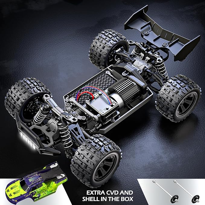 1/18 Scale RC Cars for Adults,Max 50mph Electric Off-Road RC Truck,Waterproof Electric High Speed RC Car 4X4 Remote Control Car,All Terrain RC Vehicle for Snow,Sand, Beach&Rocky Surfaces