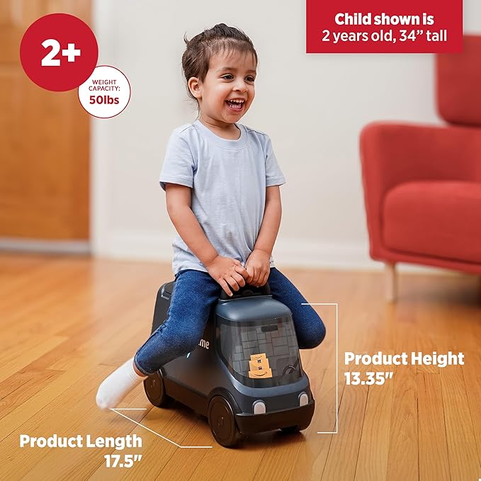 Amazon Delivery Van Ride On Toy for Kids, Blue Toddler Ride on Toy for Ages 2+, Amazon Exclusive