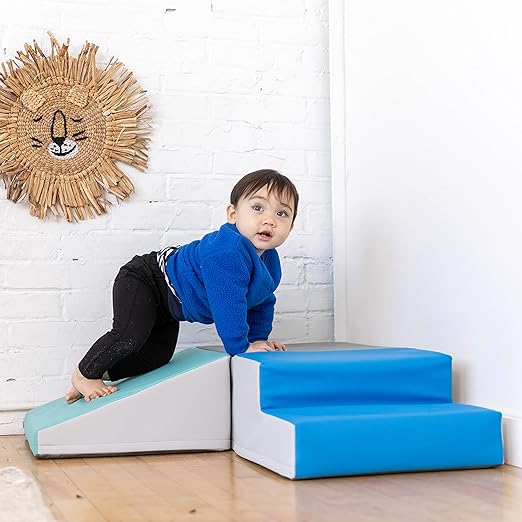 ECR4Kids SoftZone Junior Little Me Climb Crawl and Slide, Beginner Playset, Contemporary, 3-Piece