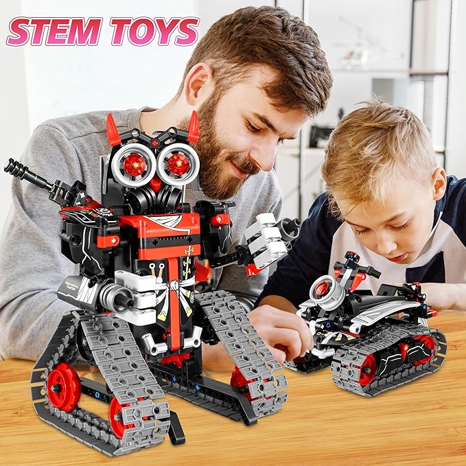 STEM Robot Building Kit for Boys 6-12, APP & Remote Control RC Toy for Kids Science LearningDIY Educational Gift Set for Age 6 7 8 9 10 11 12+ Boys & Girls