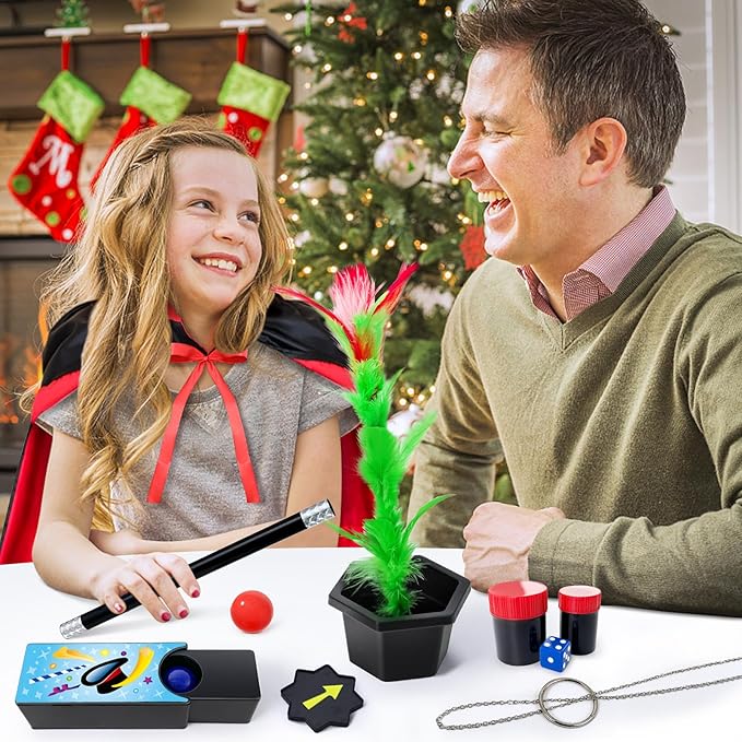 Magic Kit, Magic Set with Magician Costume for Kids Age 6-8, Magic Tricks for Kids Ages 6 7 8 9 10 11 12 Year Old