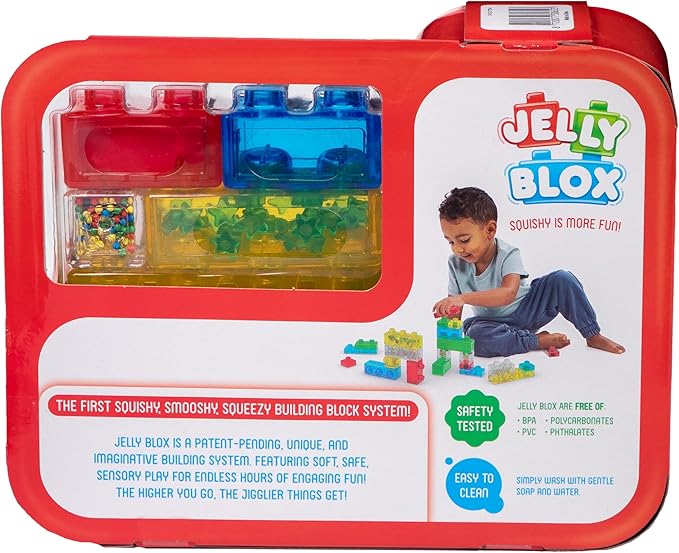 Goliath Jelly Blox Creative Kit | Includes 20 Blocks | Toddler & Preschool Building Blocks Kids Can Squeeze, Stretch, Squish | Safety Tested & Ouch-Free | Tactile, Sensory Play Toy for Ages 2+