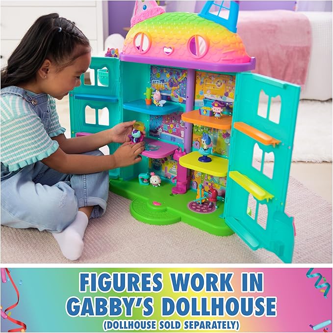 Gabby's Dollhouse, 12-Piece Story Figures Gift Pack, with 6 Toy Figures & 6 Dollhouse Accessories Set, Kids Toys for Girls & Boys Ages 3+