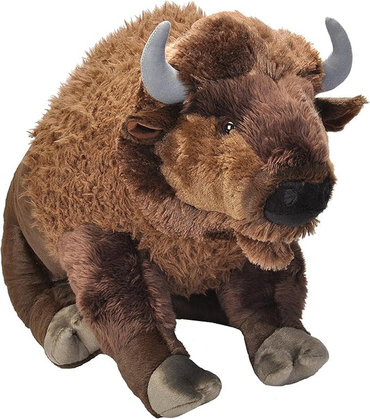 Wild Republic Jumbo Bison Plush, Giant Stuffed Animal, Plush Toy, Gifts for Kids, 30 Inches
