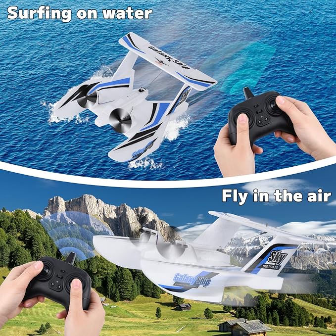Hobby RC Airplanes - Sea Land & Air RC Plane KF603, 2.4GHZ Waterproof Rc Aircraft & 6-Axis Gyro Stabilization Systemfor with Beginners Adults Kids RC Float Plane for Enthusiasts