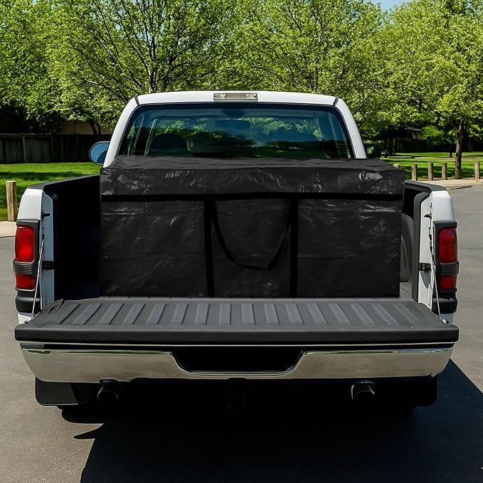 Windyun 4 Pack 75 Gallon Extra Large Storage Bags XXL Moving Bags with Zipper Handles Heavy Duty Jumbo Big Totes Box for Halloween Skeleton 4-12 Feet Christmas Tree Storage College Dorm Cloth (Black)