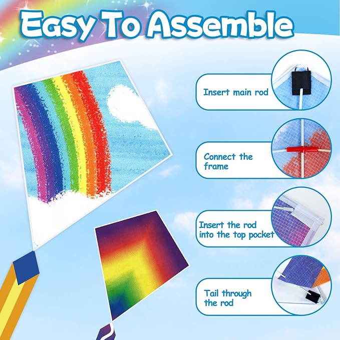 Kite for Kids Easy to Fly - Kites for Kids Girls Boys Adults Easy to Fly, Perfect for Easter Birthday Gift Idea Beach Trip Park Family Activities Outdoor Games