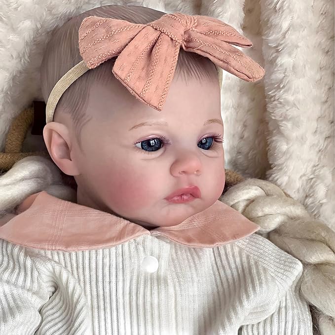 Realistic Reborn Baby Dolls-18 Inch Real Life Baby Dolls Girl Lifelike Baby Doll with Accessories for 3+ Years Old (White)