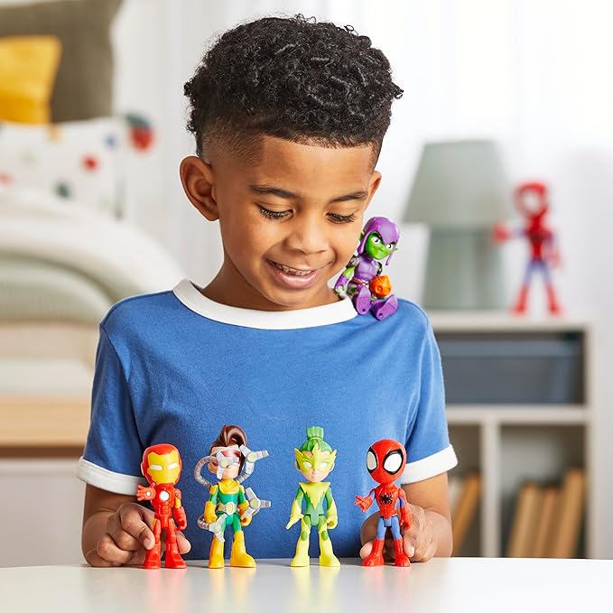 Spidey and his Amazing Friends Marvel, Friends & Foes Pack, 5 Action Figures, 4-Inch, Preschool Super Hero Toys for Kids Ages 3 and Up (Amazon Exclusive)