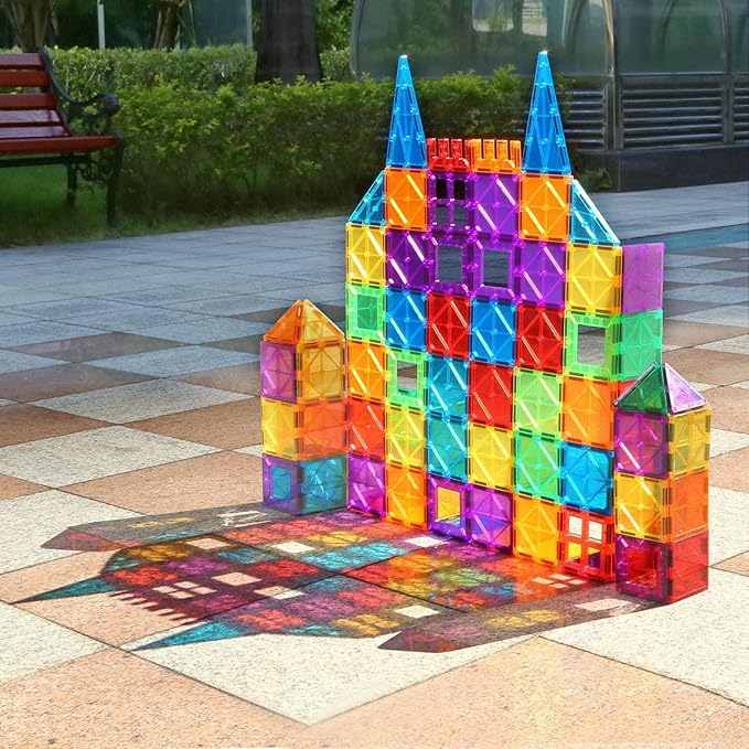 65-Piece Magnetic Building Blocks Set for Kids - Educational Construction Toys