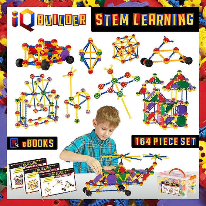 | STEM Learning Toys | Creative Construction Engineering | Fun Educational Building Set for Boys & Girls Ages 3-10 | Top Blocks Game Kit