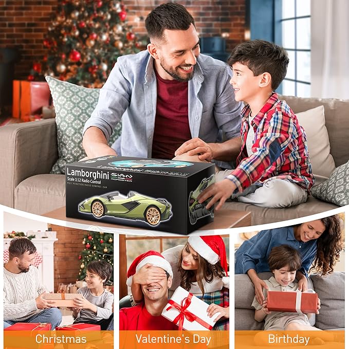 MIEBELY Remote Control Car, Bugatti Divo Rc Cars 12Km/h, 2.4Ghz Licensed Model Car 7.4V Toy Car Headlight for Adults Boys Girls Age 6-12 Years Birthday Ideas Gift