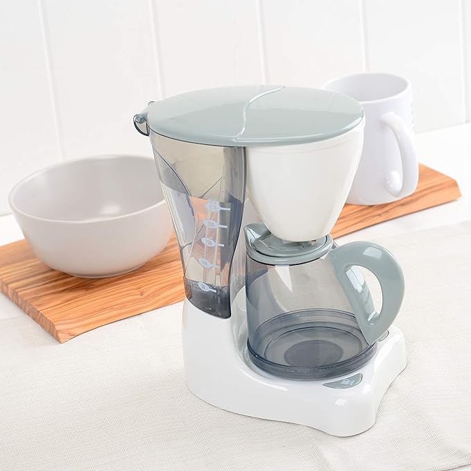 Constructive Playthings Coffee Maker Toy and Play Toaster with Pop Up Toast, Developmental Toddler Toys, Ages 3 Years and Up