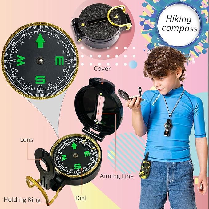 Walkie Talkies for Kids Toys Boys Gifts Aged 5+ Long Range 2 Way Radio for Camping Hunting Hiking Outdoor Game 6 7 8 9 10 Year Old Birthday Present for Kids