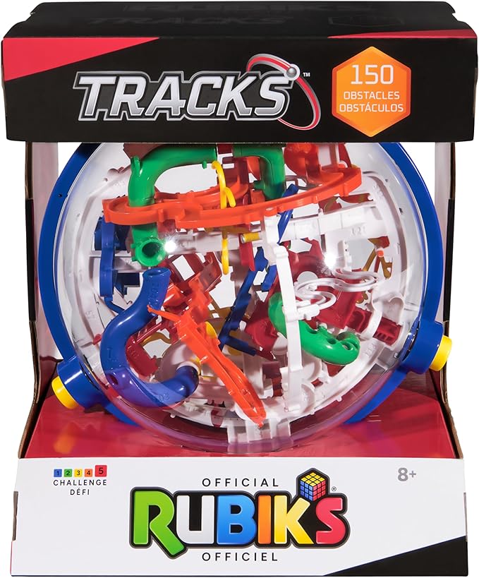 Rubik’s Cube, Rubik’s Tracks 150 3D Gravity Maze & 3D Puzzle Game with 150 Obstacles, Challenging Problem-Solving Brain Teaser, Fidget Toy & Sensory Puzzle for Adults, Teens & Kids, for Ages 8 & Up