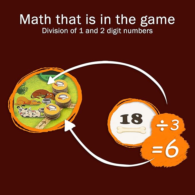 Pet Me Multiplication and Division Game - Fun Math Board Game for 5 - 9 Year Olds, Easy Start STEM Toy, Perfect Educational Gift for Kids (Girls & Boys), Homeschoolers, Grade 1 and Up