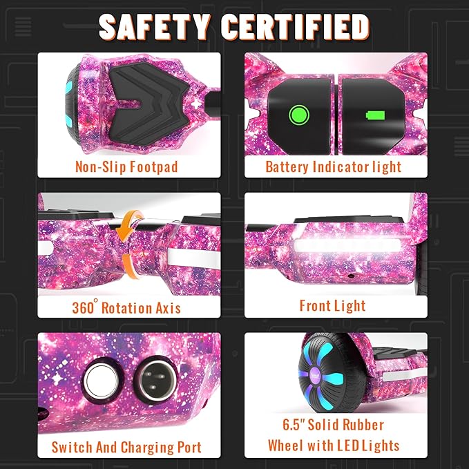 Scooter, Bluetooth Speakers and LED Light-Up Wheels, APP Control, Dual 250W Motors, 8.5 mph Max Speed & 8.5 Miles Max Range, Gifts for Kids Adults Girls Boys