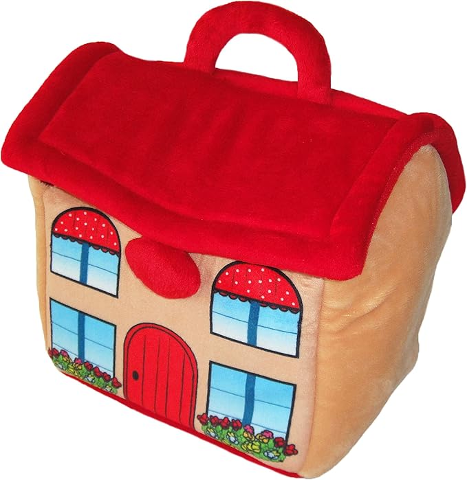 Happy Family Soft Figure Doll Set with House | Cute Plush Toys for Girls & Boys, Toddlers 1-3