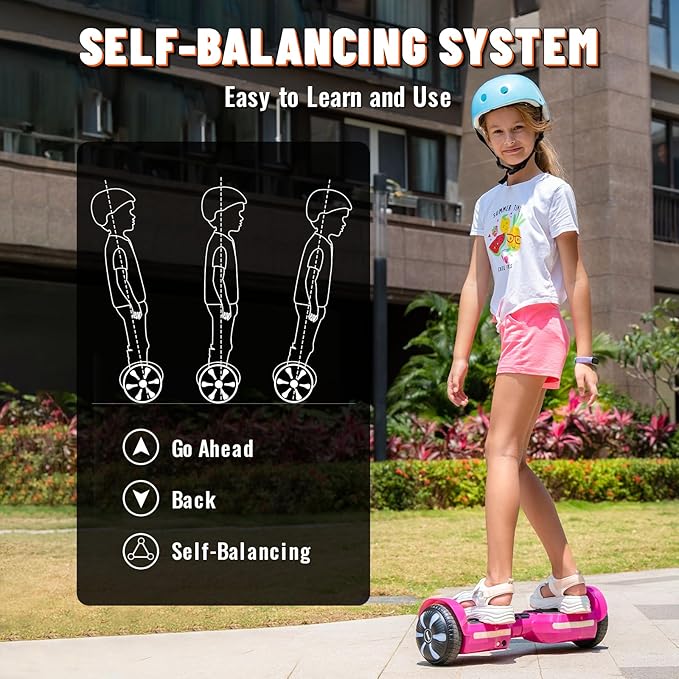 Scooter, Bluetooth Speakers and LED Light-Up Wheels, APP Control, Dual 250W Motors, 8.5 mph Max Speed & 8.5 Miles Max Range, Gifts for Kids Adults Girls Boys