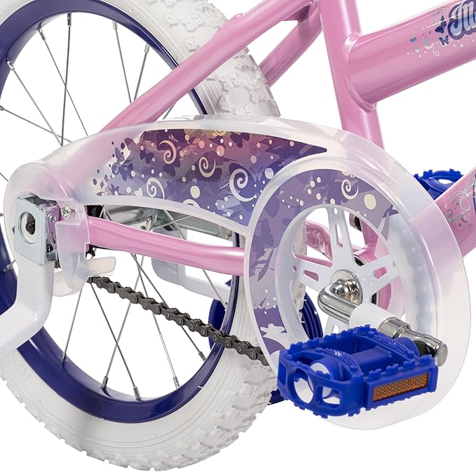 Huffy Illuminate Bike for Girls, 12/16/20 Inch Size Options, Ages 3+ Years Old, Removable Training Wheels (12" and 16" Only), Multiple Color Options, Easy Assembly, Streamers, Adjustable Seat, Durable