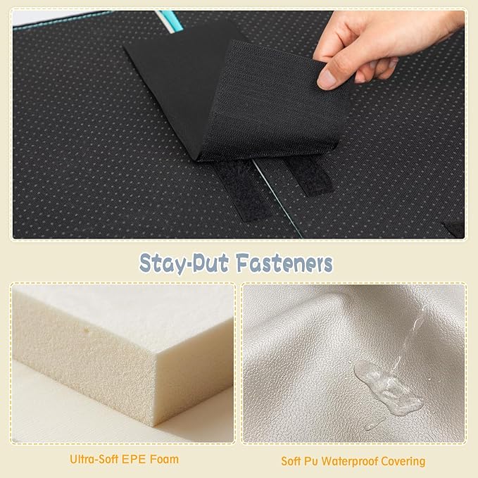5 Piece Foam Climbing Blocks, Pu Leather Soft Play Large Baby Climbing Gym Indoor Climbing Toys for Toddlers 1-3 Inside