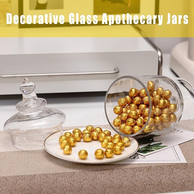 Apothecary Jars Glass Decorative Candy Jars,Candy Buffet Display, Elegant Storage Jar, Decorative Wedding Candy Organizer Canisters Style SA