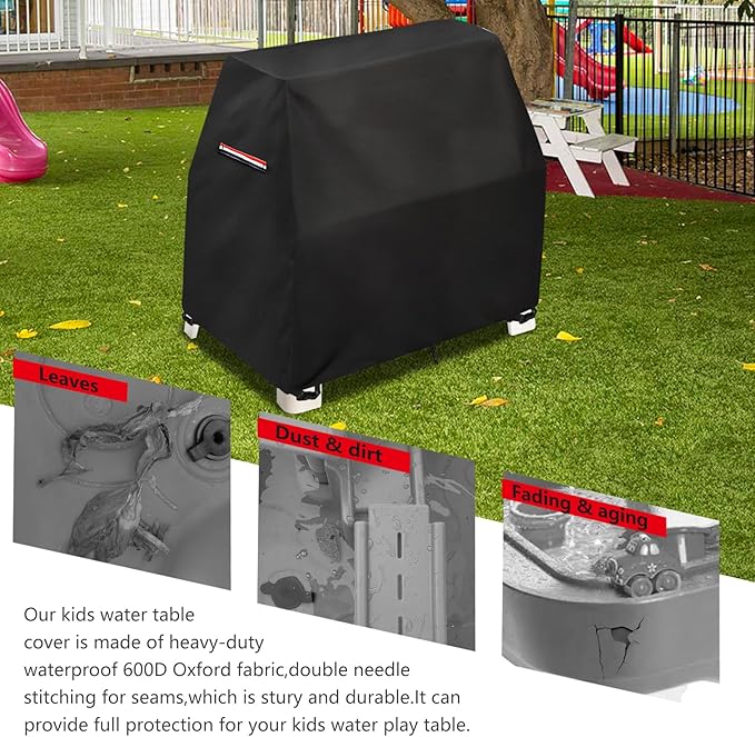 Kids Water Table Cover,Outdoor Heavy Duty 600D Waterproof Anti-UV Toddler Water Play Table Cover,Compatible with GoSports Splash Station Water Table 
