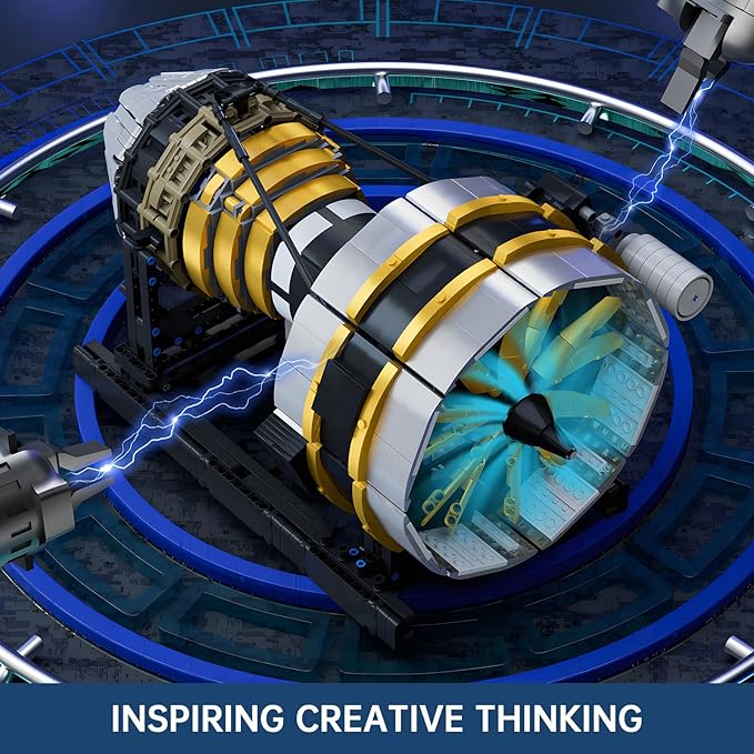 Mould King Aircraft Engine Toys Building Sets, Mini Engine Model with Motor, 10141 STEM DIY Project Building Kits, Collectible Birthday Blocks for Adults Aged 14+ (2256 Pieces)