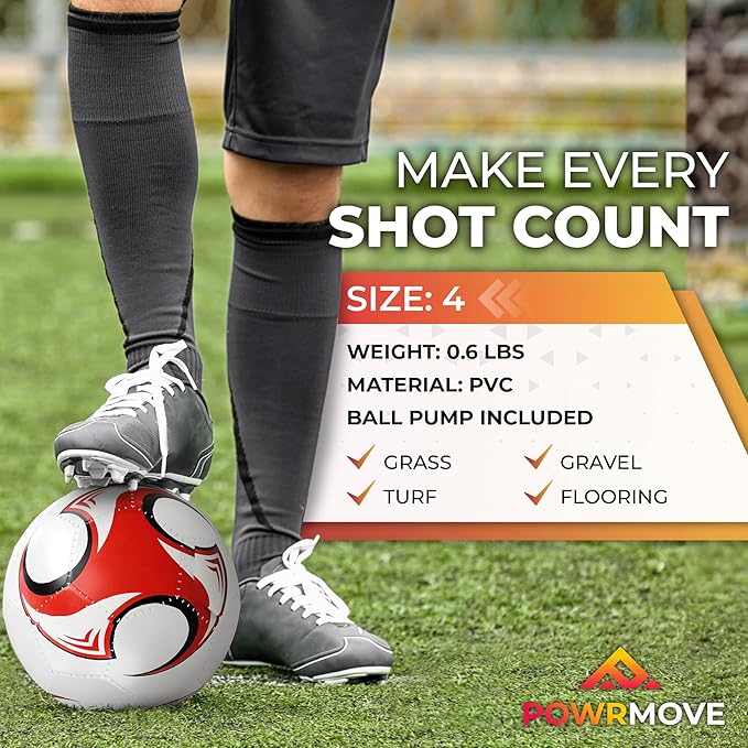 Soccer Goals for Backyard 6FT x 4FT - Portable Soccer Goals Set of 2 with Pump, Cones, Training Ladder, Size 4 Ball and Carry Bag - Soccer Nets, Durable Soccer Equipment for Kids and Adults