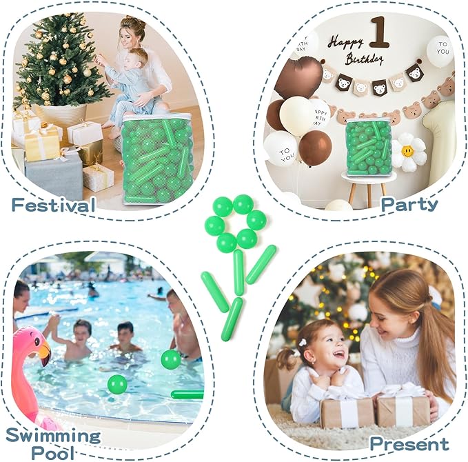 STARBOLO Ball Pit Balls for Kids- 120pcs Crush Proof Plastic Toy Balls for Toddler Ball Pit, Ball Pit Play Tent, Baby Pool Water Toys, Party Decoration, 5.12inches and 2.2 inches