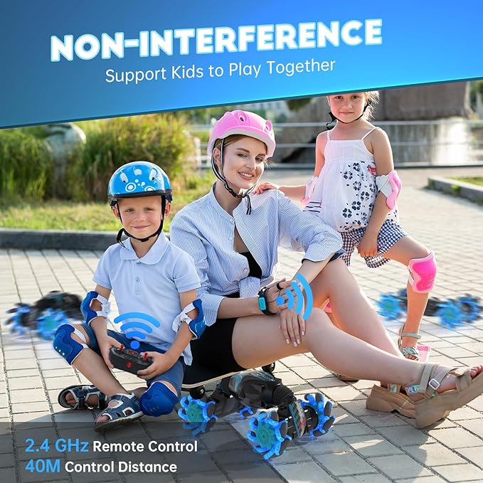 Gesture Sensing RC Stunt Car, 360° Rotating 4WD Transform Twist Cars Remote Control Car with Lights Music, 2.4GHz Hand Controlled RC Car Drift Car Birthday Xmas Gifts for Kids Age 8-15 Years Old