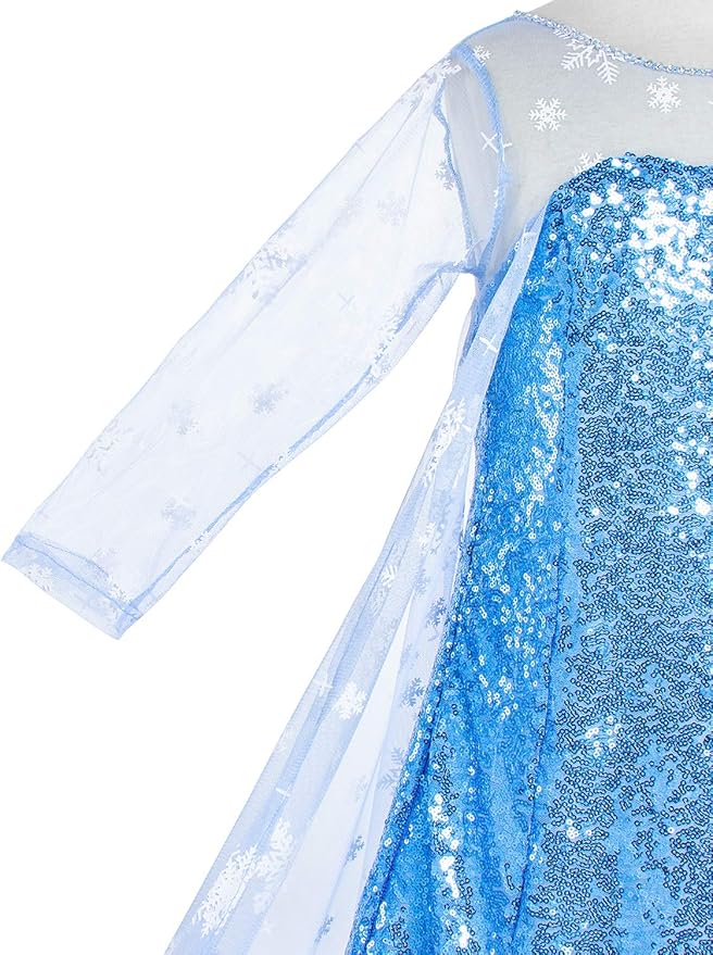 Luxury Princess Dress Costumes with Shining Long Cape Girls Birthday Party
