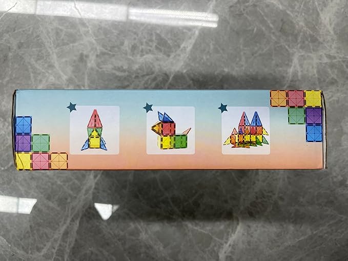 Magnetic Tiles Kids Toys STEM Magnet Toy for Toddler Magnetic Blocks Building Preschool Learning Sensory Montessori Toys for 3+ Year Old Boys and Girls, Safe Creativity Toddler Kids Toy 40PCS