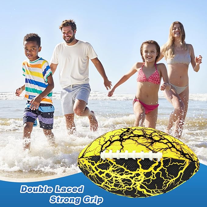 Jasonwell Pool Beach Water Football - Waterproof Football Strong Grip Fun Pool Toys Games for Swimming Pools Beach Lake Park Backyard Outdoor Play for Kids Children Teens Adults Family