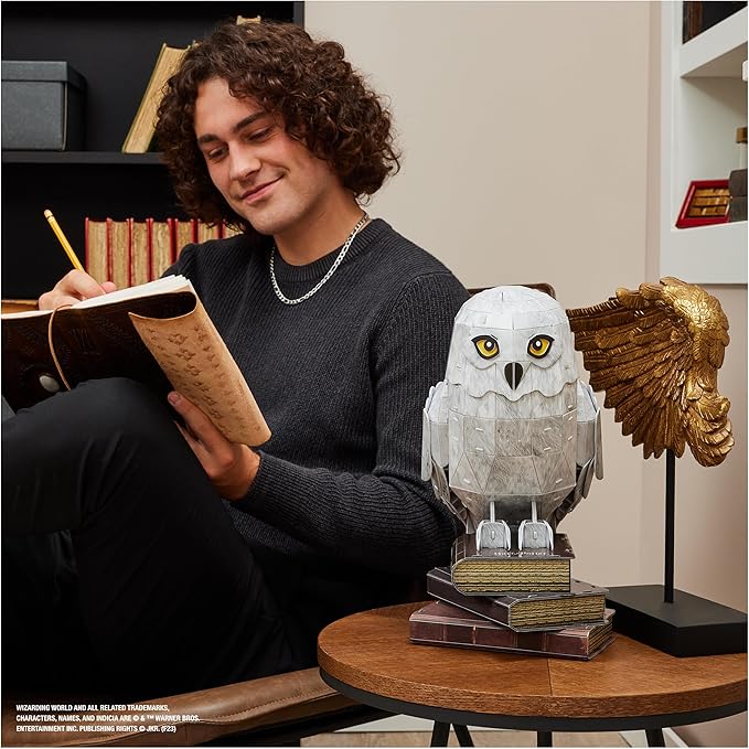 4D Build, Harry Potter Hedwig 3D Model Kit, Harry Potter Collectibles & Desk Decor, Adult Building Toys, 3D Puzzles for Adults & Teens, 118 Pieces, for Ages 12 & Up
