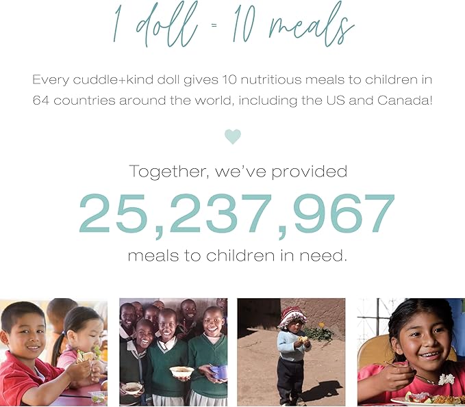 cuddle + kind Avery The Lamb Little 13" Hand-Knit Doll – 1 Doll = 10 Meals, Fair Trade, Heirloom Quality, Handcrafted in Peru, 100% Cotton Yarn